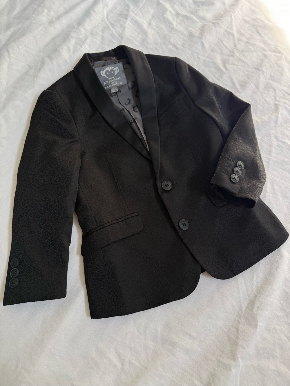Appaman size 5 boys kids tuxedo jacket easy care black